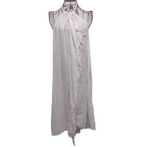 Aerie Swim White Cover Up Halter Neck Boho Fringe Lightweight Size XS / S